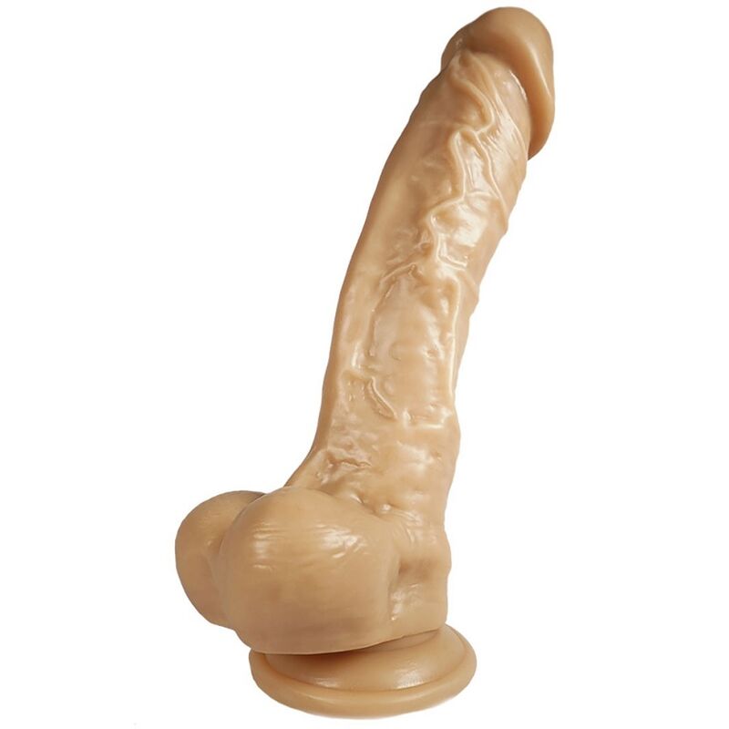replica realistica pene naturale 24cm con ventosa dimensione reale nacho vidal ibrido tpr lunghezza totale 25cm
