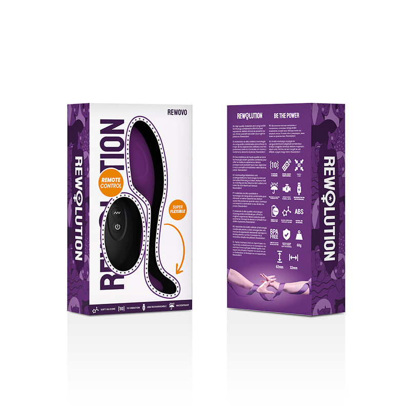 Vibratore ovetto vibrante con telecomandato impermeabile stimolazione vaginale e clitoridea 10 modalità vibrazione REWOLUTION