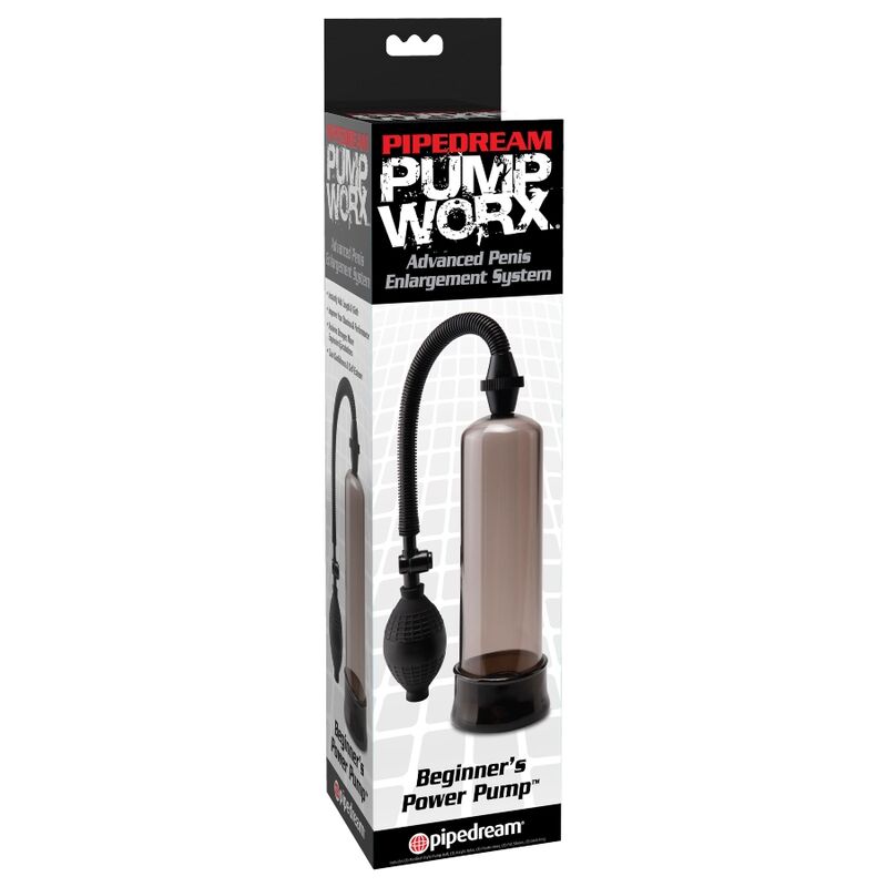 pompa per ingrandimento pene beginners power pump nera super aspirazione valvola rilascio rapido principianti pump worx