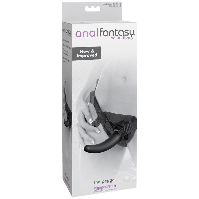 Dildo con imbracatura stap on primo rapporto anale regolabile con cinghie in nylon Anal Fantasy Series