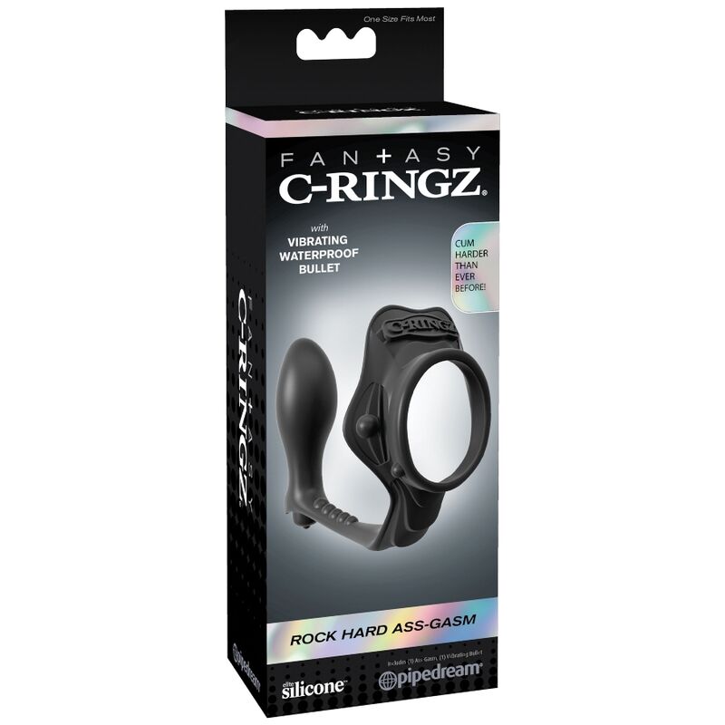 Anello fallico in silicone per stimolazione prostata e prolungamento eiaculazione rock hard ass-gasm fantasy c-ringz