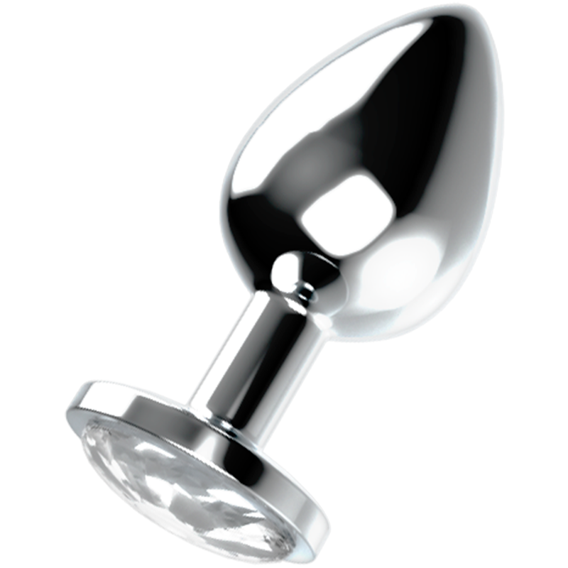 Plug anale in metallo con testa diamante color cristallo S OHMAMA