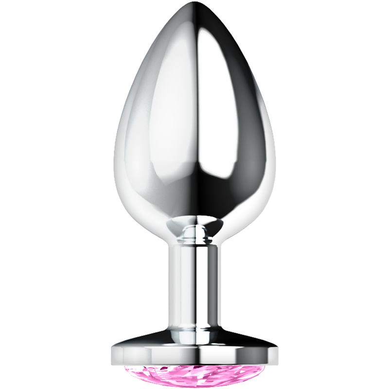 plug anale in metallo con cristallo rosa 4x9 cm ergonomico per principianti e avanzati ohmama
