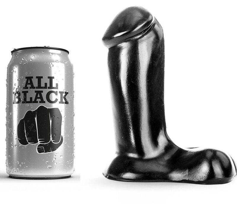 Dildo Fallo Realistico Liscio Con Testicoli 14Cm Il Mio Primo Fallo Nero All Black