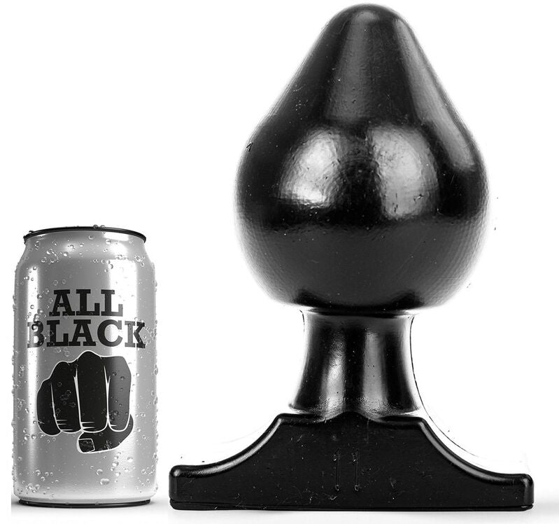 Plug Anale A Forma Di Grande Cuneo Con Testa Piatta Cm19 All Black