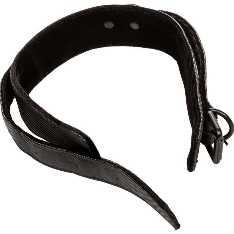 California Exotics Vegan Leather Restraint Collar with Adjustable Tightening with Walking Leash