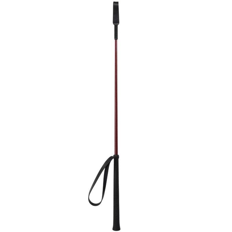 Frustino fetish in pelle nera robusto e leggero con manico antiscivolo per giochi bondage sportheets