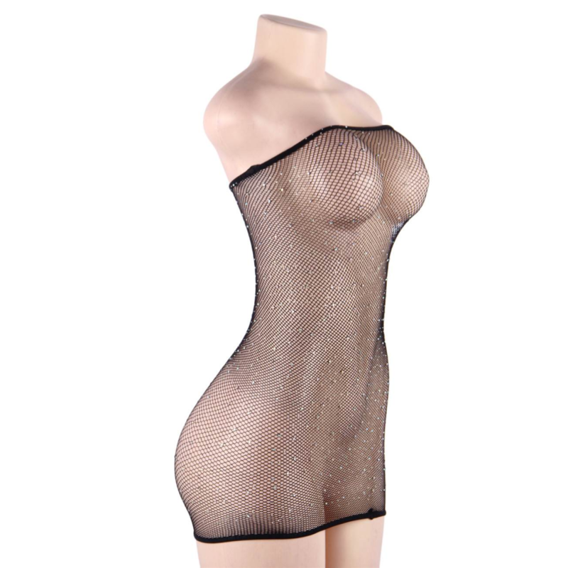 Queen Lingerie - Robe Body en Maille avec Diamants S/L