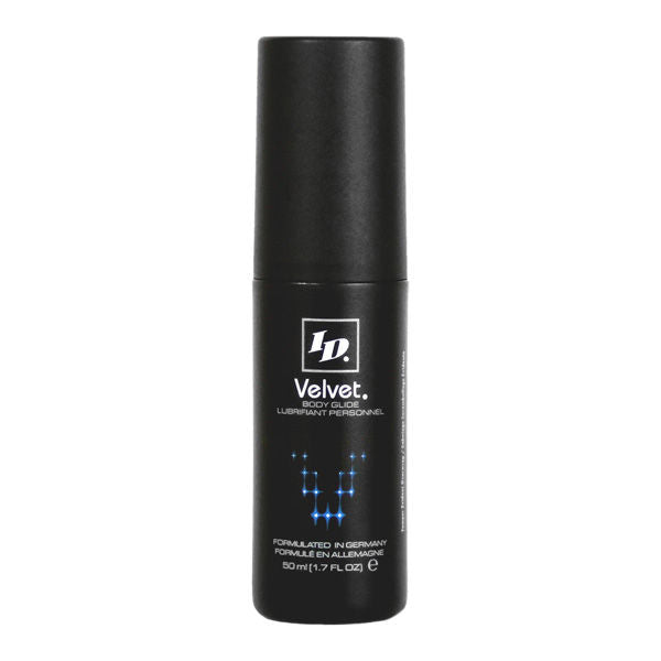 Lubrificante corpo id velvet 50 ml carezza setosa per pelli sensibili formula silicone lunga durata adatta al lattice