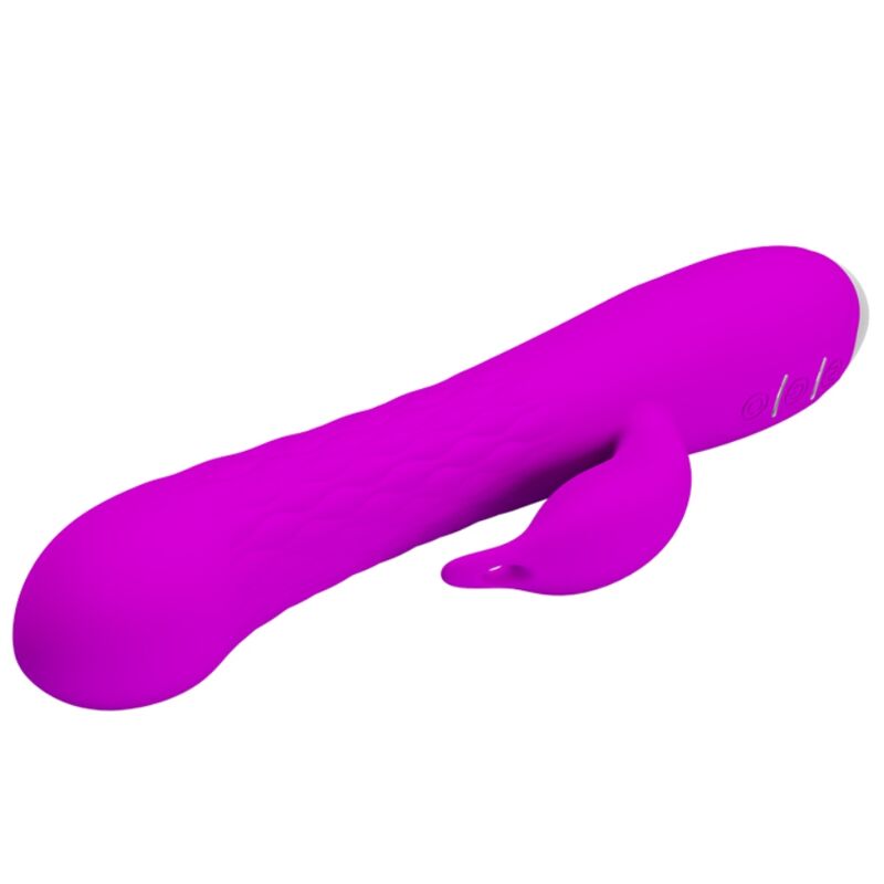 Vibratore rabbit rotante silicone morbido impermeabile 12 modalità vibrazione ricaricabile Pretty Love