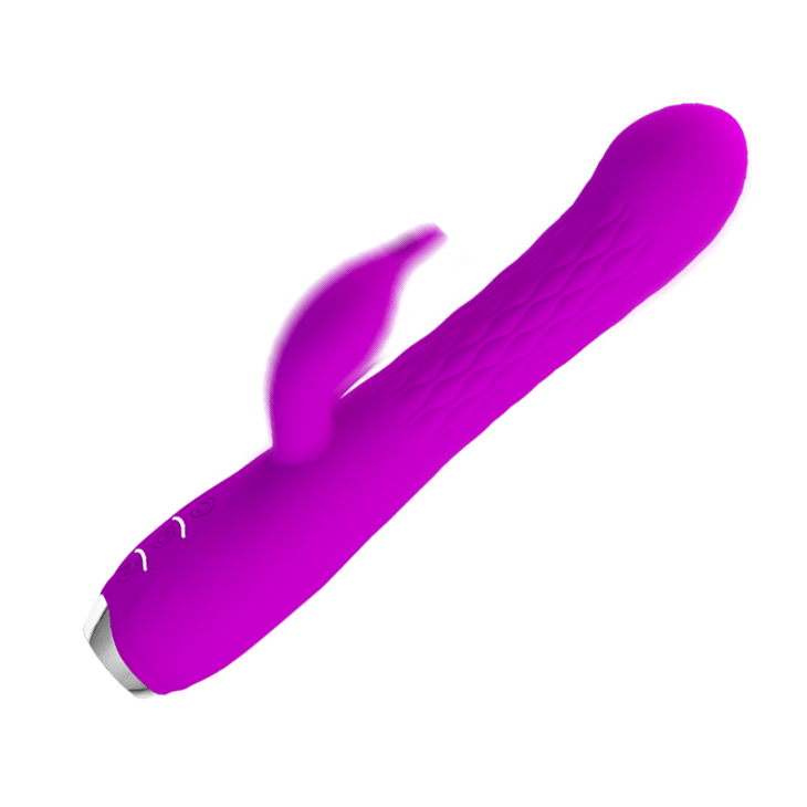 Vibratore rabbit rotante silicone morbido impermeabile 12 modalità vibrazione ricaricabile Pretty Love