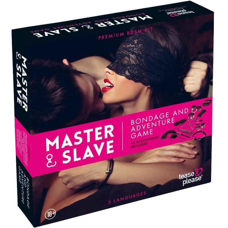 set gioco bondage sadomaso lusso 13 accessori pelle leopardata magenta coppia master slave espressione erotica TEASE&PLEASE