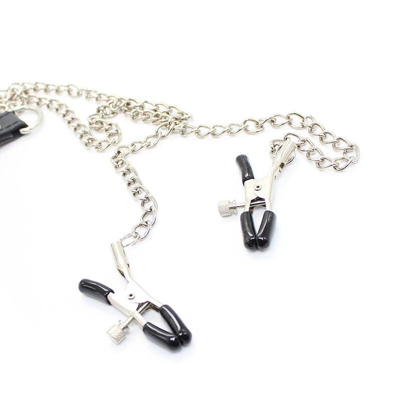 Pinze morsetti capezzoli in metallo con anello per pene cinturino regolabile materiale non poroso Ohmama