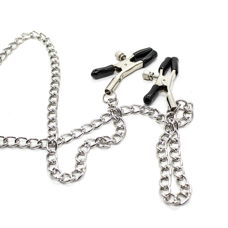 Pinze morsetti capezzoli in metallo con anello per pene cinturino regolabile materiale non poroso Ohmama