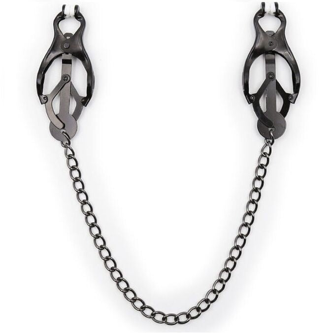 Pinze morsetti per capezzoli giapponesi in metallo con catenella dark chain ohmama