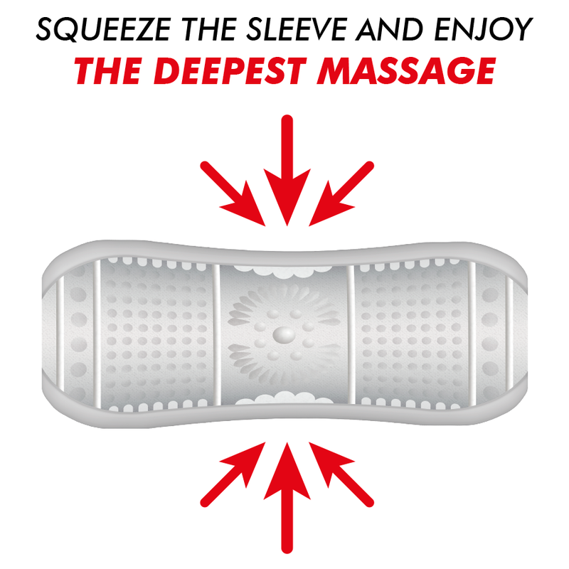 Doppio masturbatore con due ingressi bocca e vagina interno strutturato materiale realistico Jamyjob