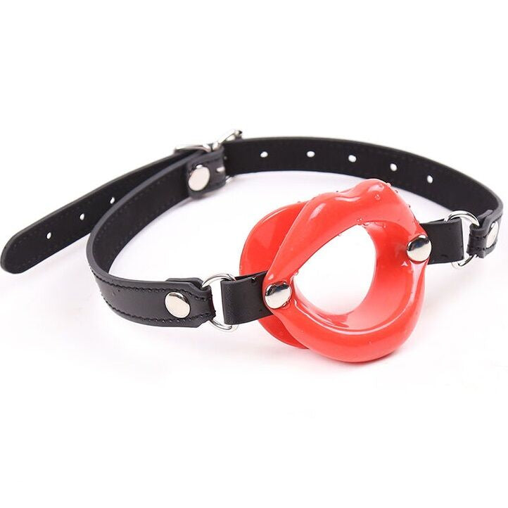 Morso bavaglio constrittivo con bocca rossa aperta per penetrazione fetish bondage ohmama 