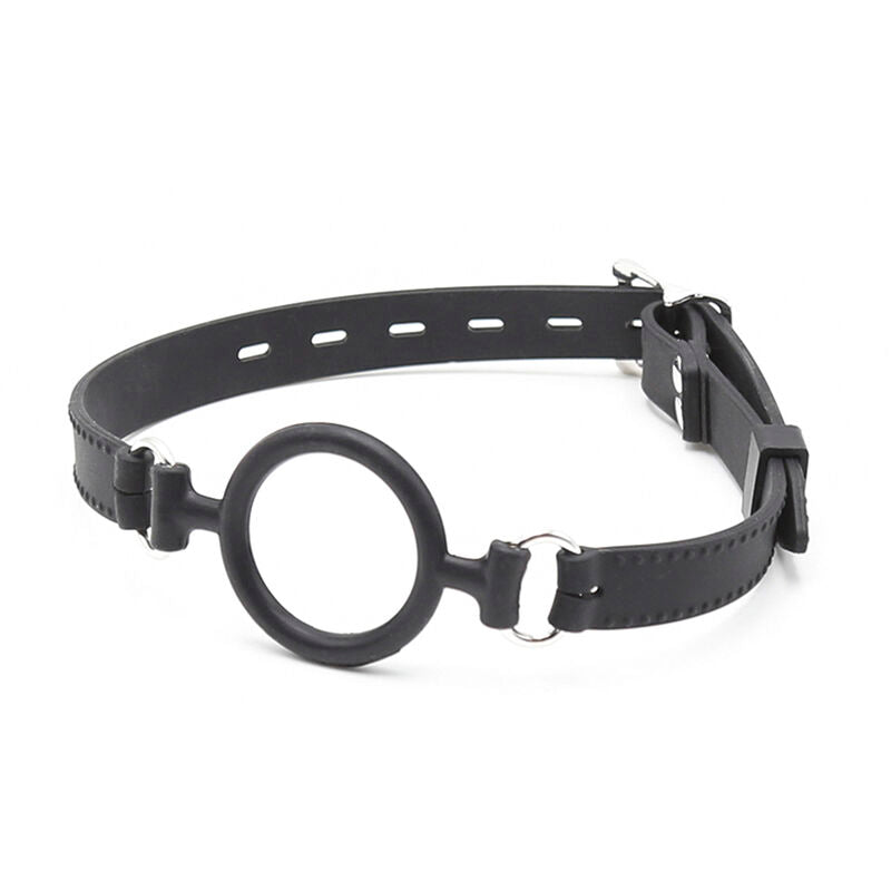 Bavaglio morso in silicone ipoallergenico regolabile sicuro per il corpo con O ring traspirante Ohmama Fetish