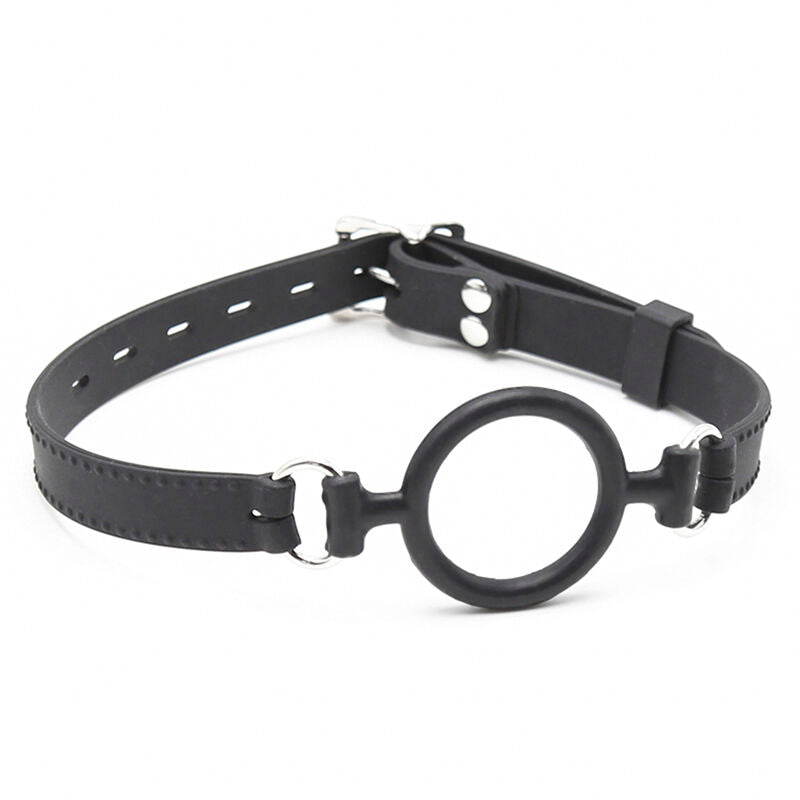 Morso bavaglio constrittivo con morso o ring traspirante regolabile bondage 