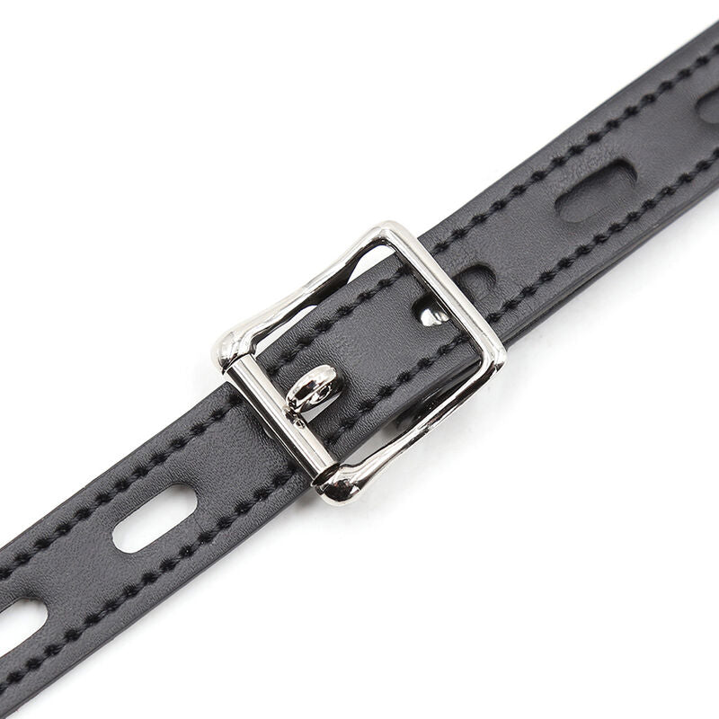 Bavaglio morso fetish regolabile con ganci metallici in acciaio inossidabile senza ftalati per bondage ohmama fetish