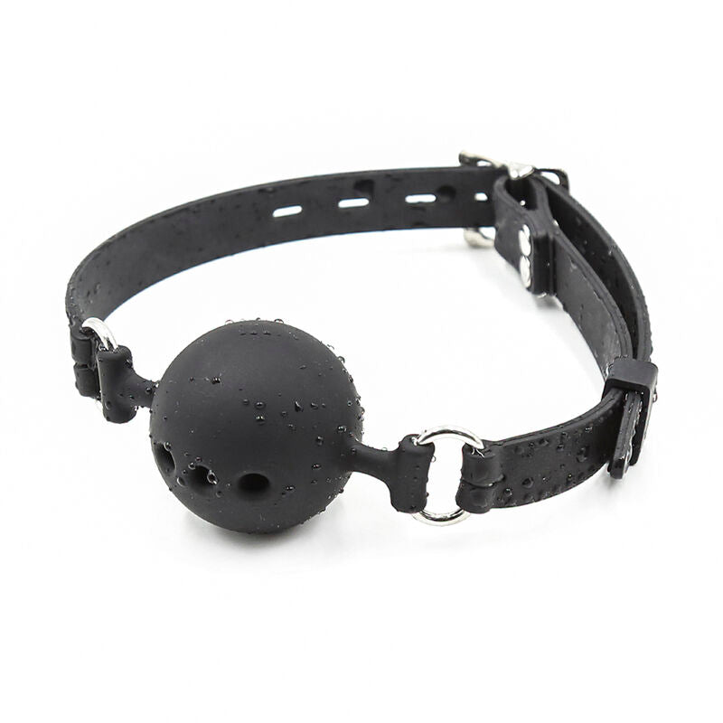 Bavaglio morso sfera traspirante silicone ipoallergenico regolabile taglia L per bondage senza ftalati ohmama fetish