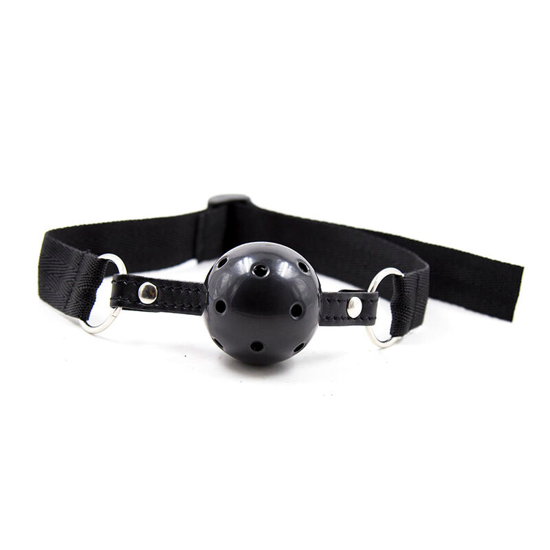 Morso Bavaglio Constrittivo In Nylon Con Morso A Spera Traspirante Regolabile Bondage