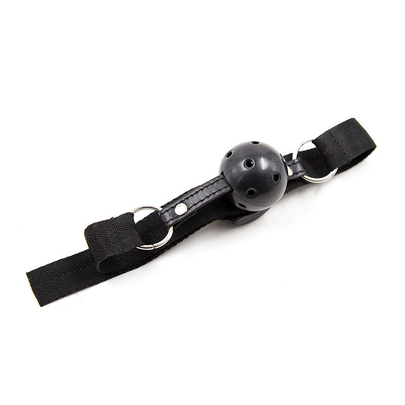 Morso Bavaglio Constrittivo In Nylon Con Morso A Spera Traspirante Regolabile Bondage