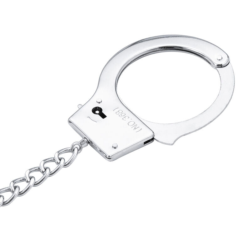 Plug Anale In Metallo Con Due Catene Con Manette Costrizione Anale Ohmama Fetish Bdsm