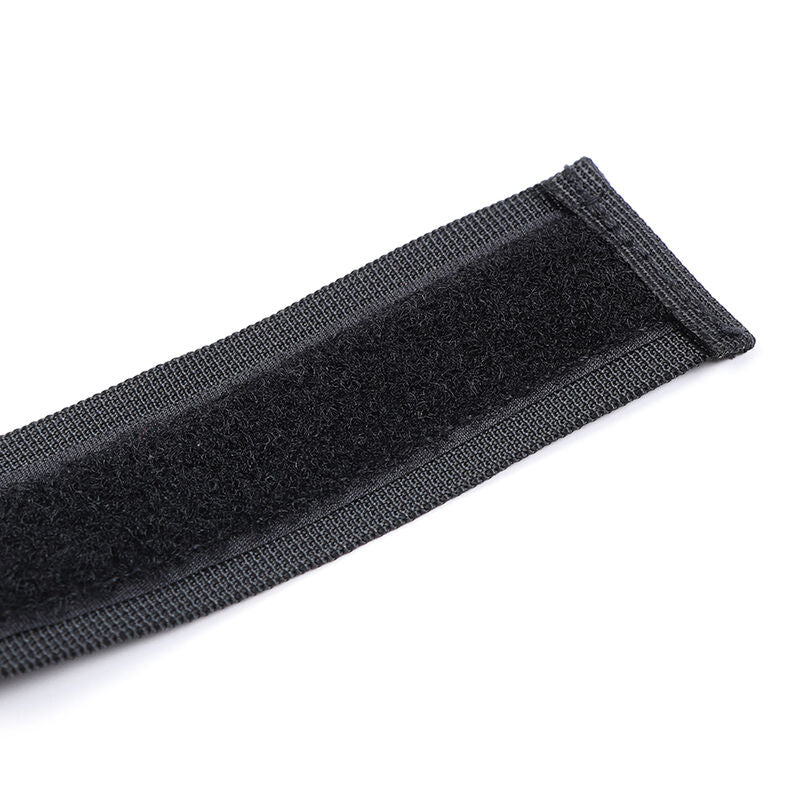 Collare in nylon con ferma polsi regolabile a strappo per giochi fetish con collana manette unico ohmama fetish