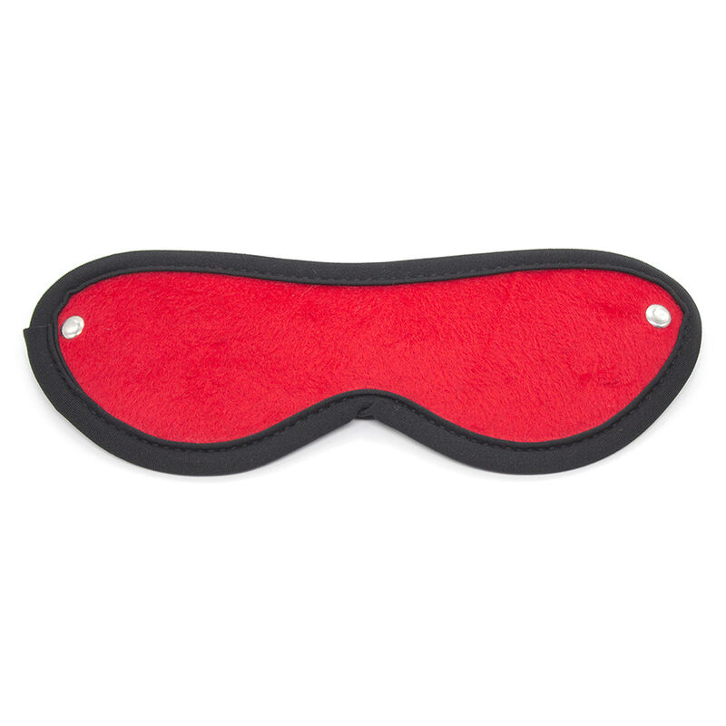 set bondage sadomaso rosso nero con maschera manette frusta spolverino pinzette capezzoli 5 pezzi ohmama fetish