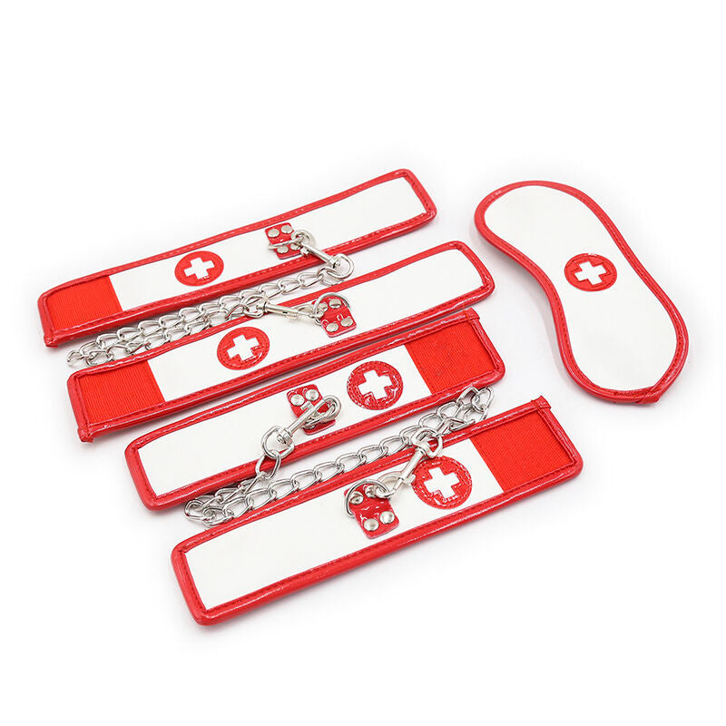 Set bondage sadomaso infermiera in kit 3 accessori gioco di coppia ohmama