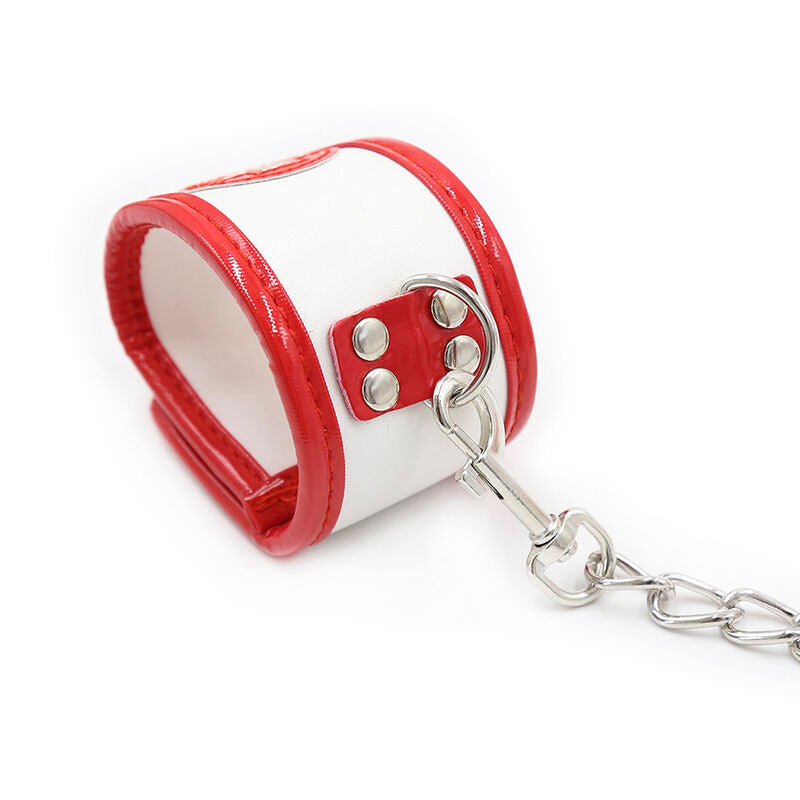 set bondage sadomaso fetish infermiera con polsini caviglie maschera pvc gioco di coppia kit accessori ohmama fetish