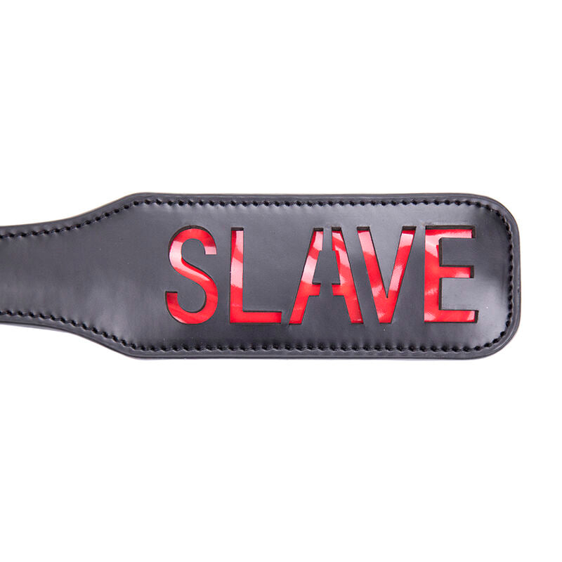 Paddle frustino in ecopelle con scritta rossa slave 32,6cm ohmama