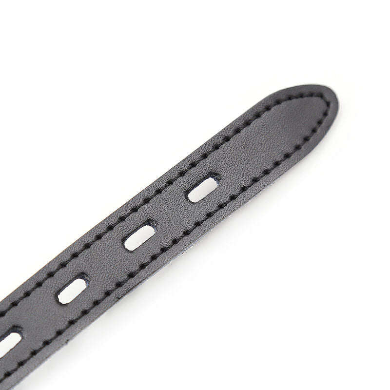 Bavaglio morso trasparente regolabile in similpelle con sfera in silicone diametro 4 cm sicuro per il corpo Ohmama Fetish