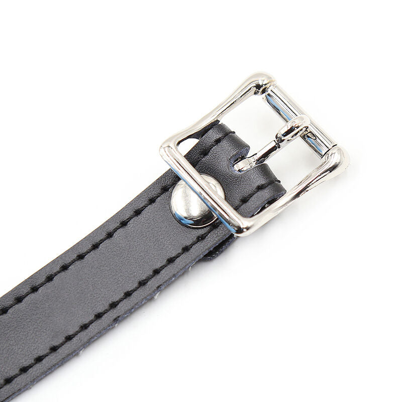 Bavaglio morso trasparente regolabile in similpelle con sfera in silicone diametro 4 cm sicuro per il corpo Ohmama Fetish