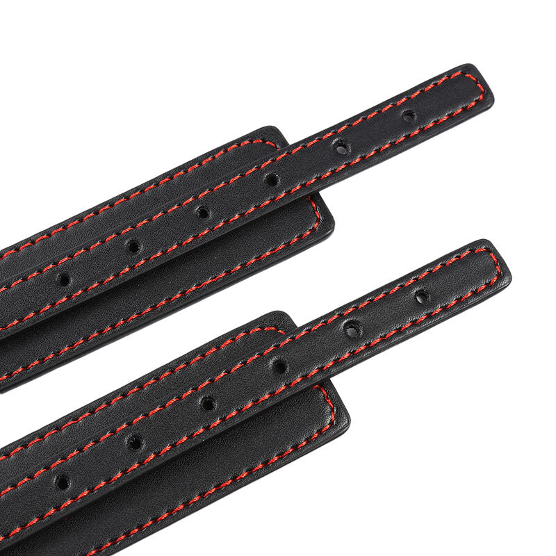 Manette per polsi in pelle regolabili con catena metallica per bondage taglia unica ohmama fetish