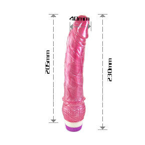 Vibratore realistico rosso 23 cm morbido in gelatina con vibrazione regolabile materiali atossici Baile Vibrators