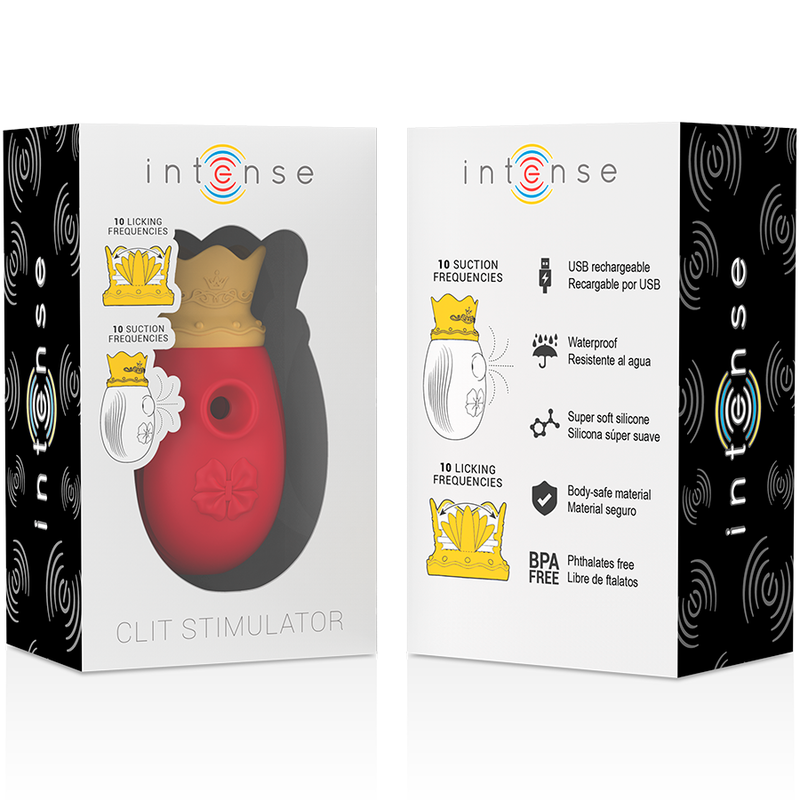 Intense - Clit Stimulator 10 Frequencies Of Licking And Sucking - Red