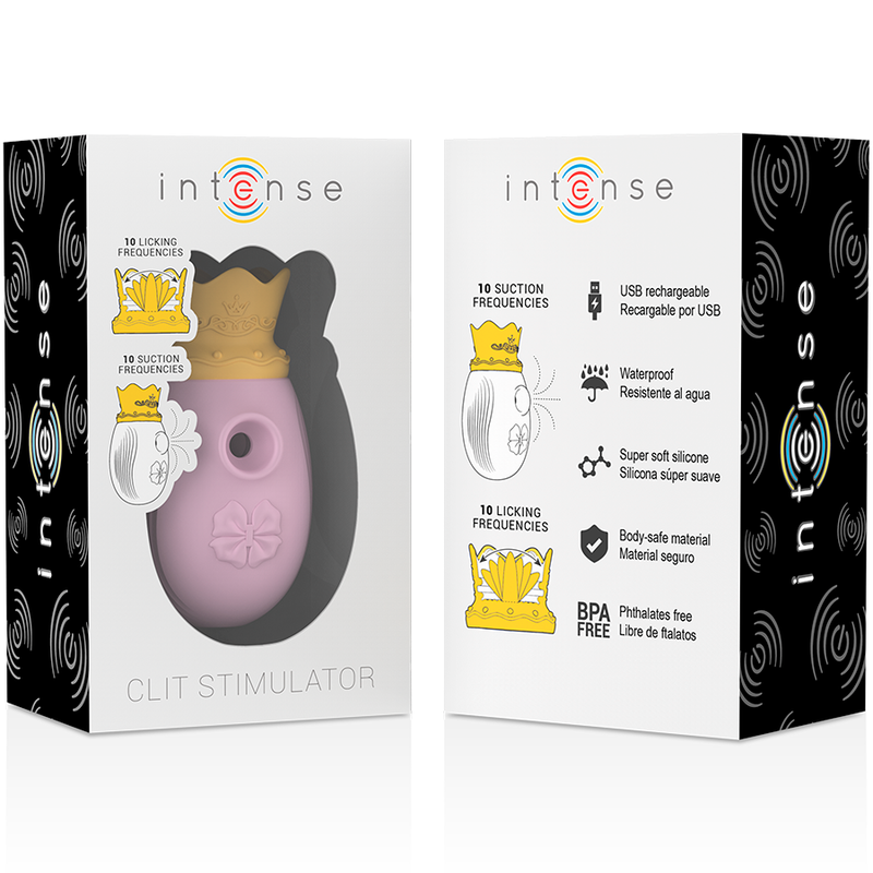 Intense - Clit Stimulator 10 Frequencies Of Licking And Sucking - Pink