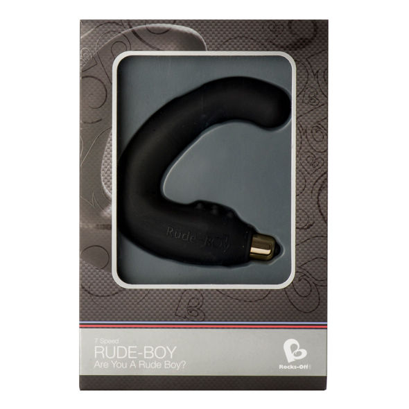 massaggiatore prostata maschile vibratore 7 velocità impermeabile silicone sicuro medico nero rocks-off