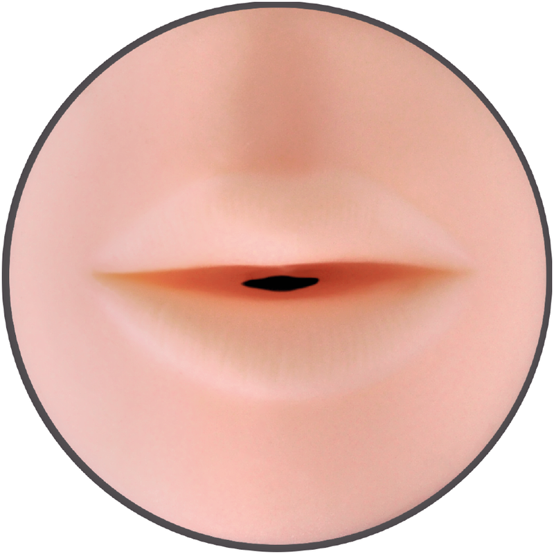 Masturbatore realistico con ingresso a forma di bocca regolabile facile da pulire con custodia rigida Jamyjob