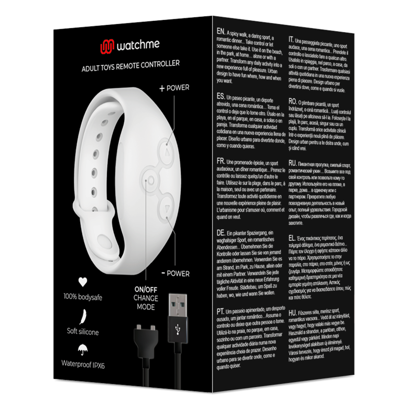 Orologio telecomando smartwatch sessuale silicone morbido wireless sommergibile IPX7 per sex toy Watchme
