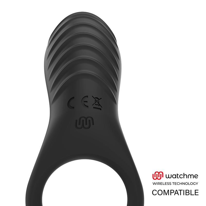 Anello fallico vibrante in silicone per coppia con tecnologia wireless Watchme stimolatore clitorideo Brilly Glam
