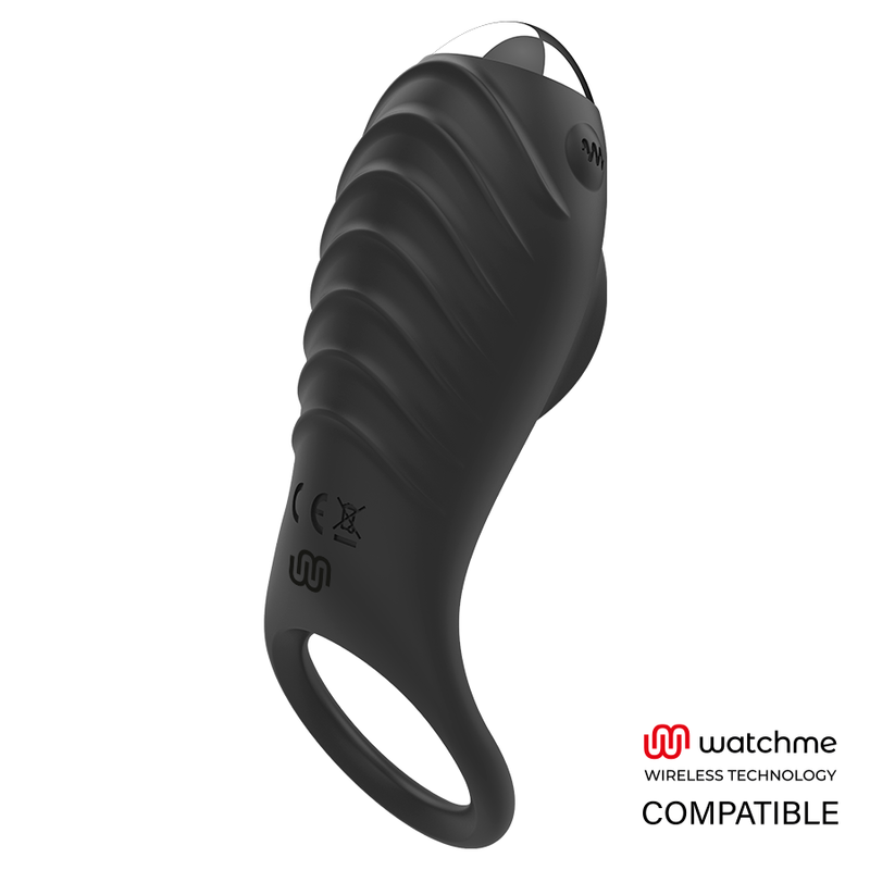 Anello fallico vibrante in silicone per coppia con tecnologia wireless Watchme stimolatore clitorideo Brilly Glam