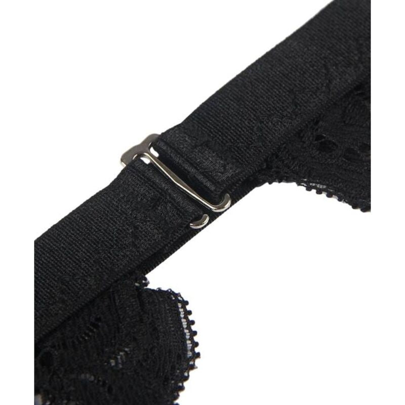 Set lingerie tre pezzi nero comfort ed eleganza design esclusivo reggiseno reggicalze perizoma SUBBLIME SETS