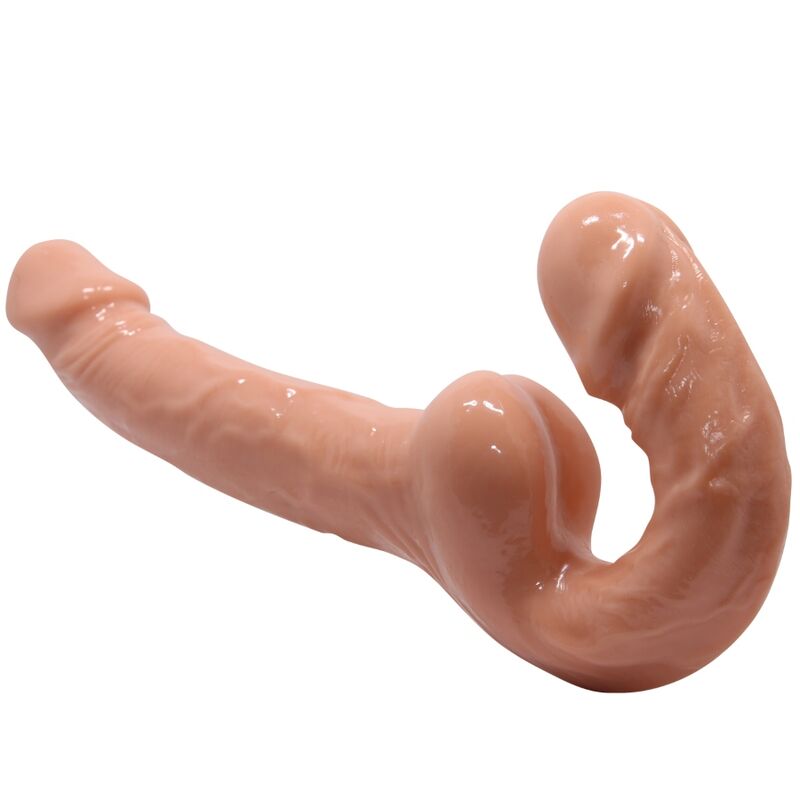 Dildo a doppia estremità flessibile impermeabile naturale per doppia penetrazione stimolazione g punto Baile Harness Collection