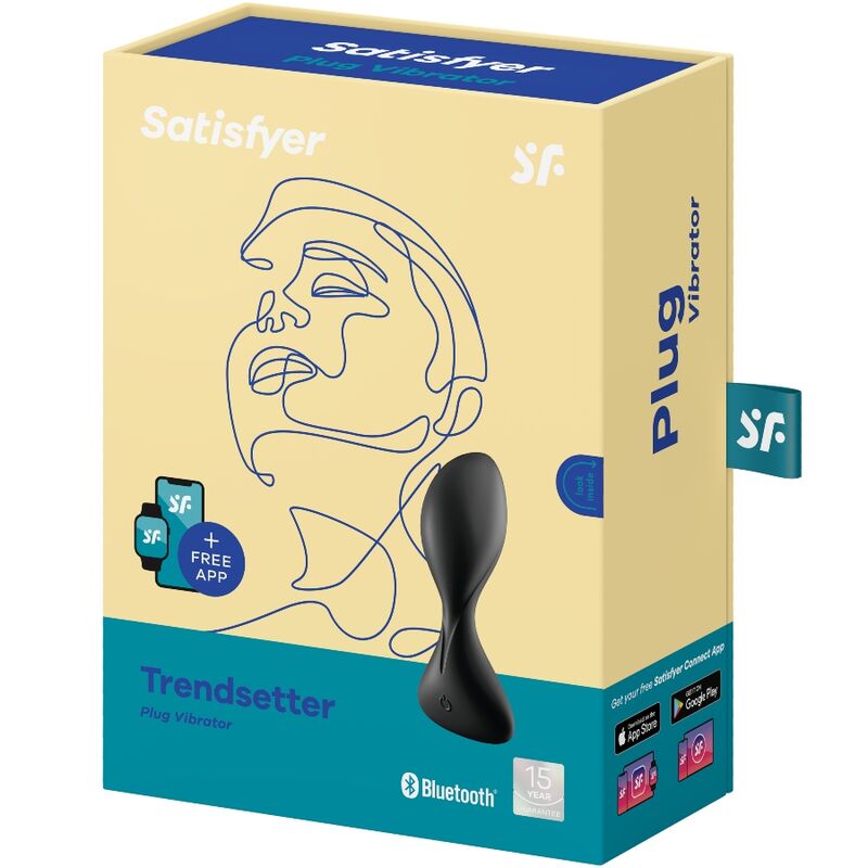 Plug vibrante unisex controllabile da remoto con da app vibrazioni potenti design ergonomico silicone impermeabile Satisfyer Connect