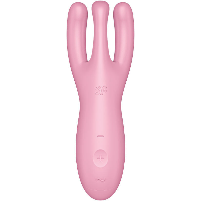 Vibratore rabbit satisfyer connect threesome 4 stimolazioni clitoride 3 motori flessibili app compatibile modalità sussurro