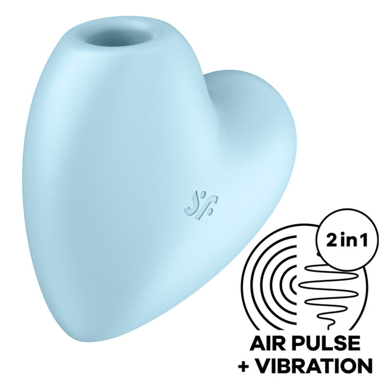 Satisfyer - Stimolatore E Vibratore Cutie Heart Air Pulse Blu