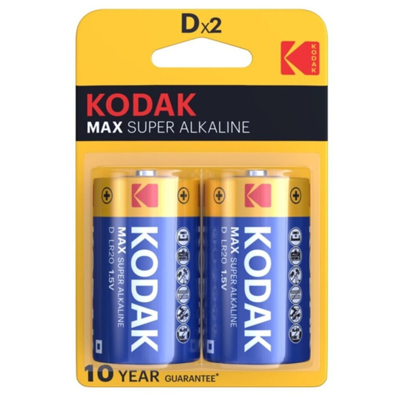 Kodak - Batteria Alcaline Max D Lr20 2 Unità